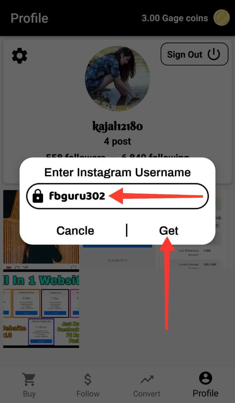 Enter Real Instagram Username